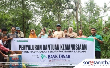 Bank Dinar dan MIM Foundation Salurkan Bantuan untuk Masyarakat yang Terdampak Banjir di Lombok Barat
