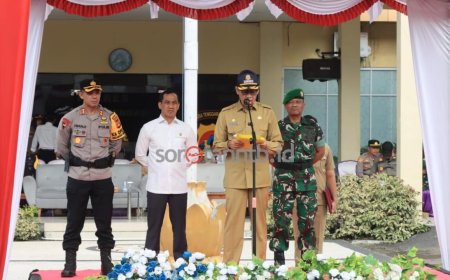 Wabup Loteng Pimpin Apel Gelar Pasukan Pengamanan Pilkades 2025