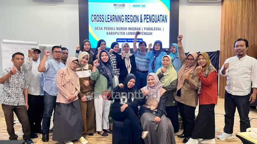 Migrant Care NTB Adakan Cross Learning bagi Pengurus Pusat Pelayanan Terpadu dan Desbumi