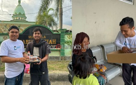 Relawan Nursiah Peduli Bagikan 100 Paket Berbuka Puasa di Lingkungan RSUD Praya