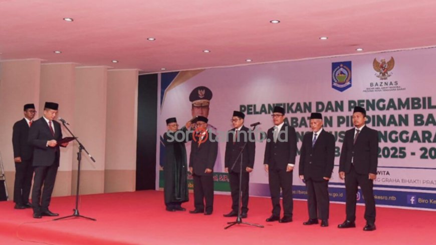 Gubernur Iqbal Lantik Pimpinan Baznas NTB, Tekankan Distribusi yang Baik "No One Left Behind"