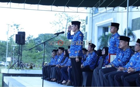 Apel Kesadaran Nasional dan Pelepasan 59 ASN Purna Tugas di Lombok Tengah