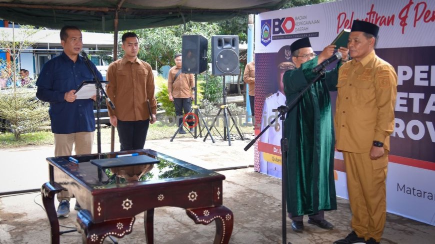 Dalam Suasana Yang Tidak Terlupakan, PJ Sekda NTB Dilantik di Bawah Tenda Tagana