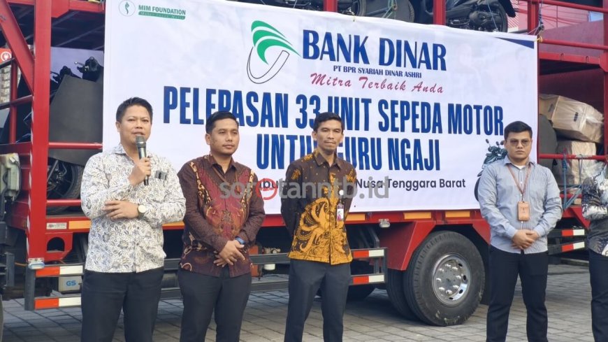 Milad ke-19, Bank Dinar Salurkan 33 Sepeda Motor untuk Guru Ngaji di Bima