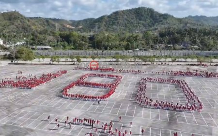 Bupati Lombok Tengah Pimpin Pembuatan Formasi 80 HUT RI di Sirkuit Mandalika