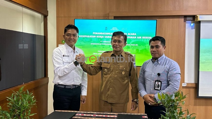 Sinergi BUMD–BUMN, PDAM Loteng Pasok Air Bersih ke Bandara Bizam