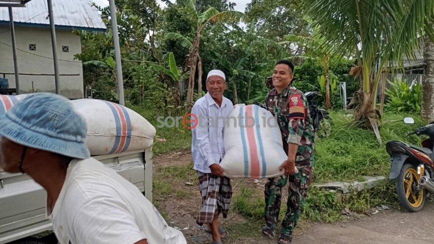 Kodim Loteng Pastikan Penyerapan Gabah Petani Di Bulan Ramadhan