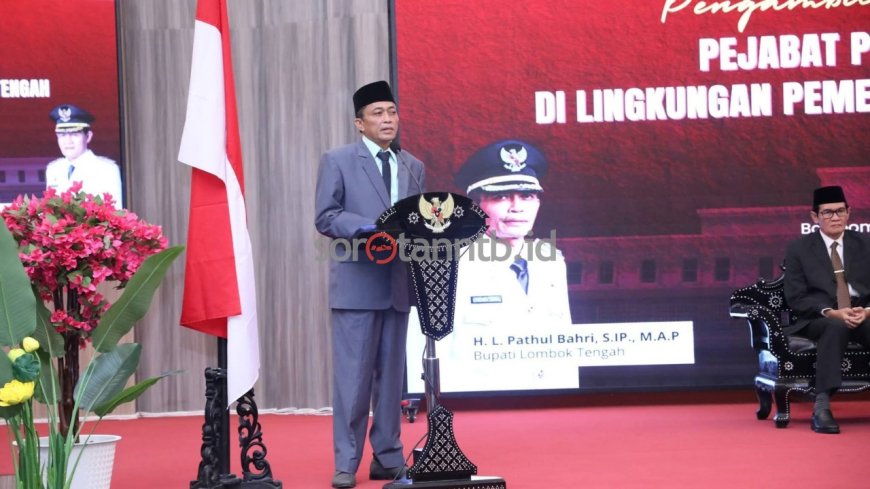 Bupati Pathul Bahri Rotasi Sejumlah Kepala OPD di Lombok Tengah