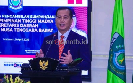 Gubernur NTB Lantik Abul Chair sebagai Sekda, Tekankan Proses Seleksi Ketat