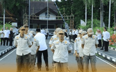 Satpol PP NTB Amankan Apel Perdana dan Halal Bihalal Pemprov Pasca Lebaran