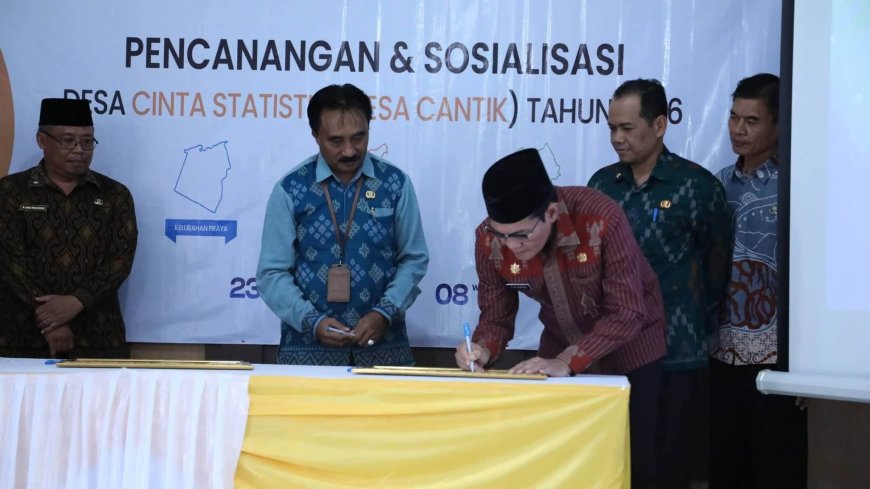 Pemkab Lombok Tengah dan BPS Perkuat Sinergi Data Melalui Pencanangan Desa Cinta Statistik 2026