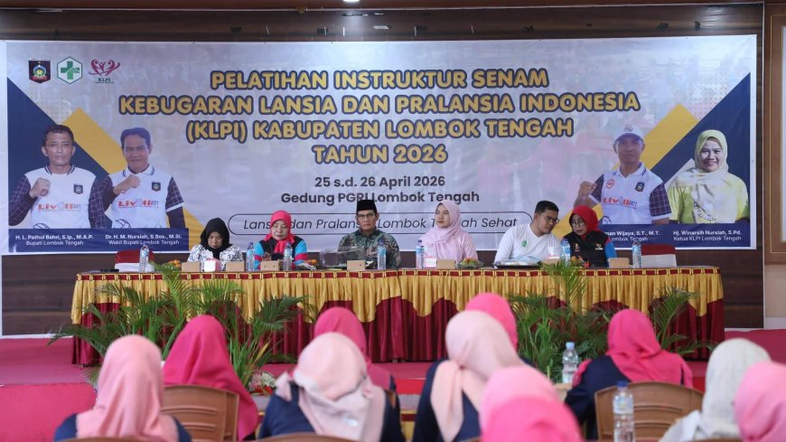 Wabup Lombok Tengah Buka Pelatihan Instruktur Senam Lansia, Dorong Hidup Sehat dan Bahagia