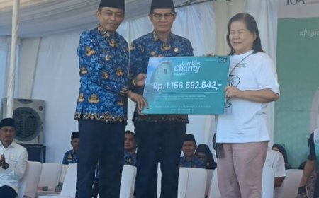Bupati Lombok Tengah Terima Donasi Lombok Charity Ride Dukung Pendidikan Lombok Tengah