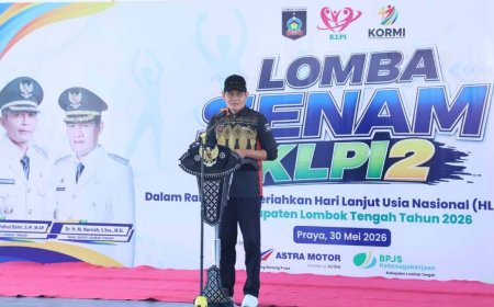 Meriahkan HLUN ke-30, KLPI Lombok Tengah Gelar Lomba Senam