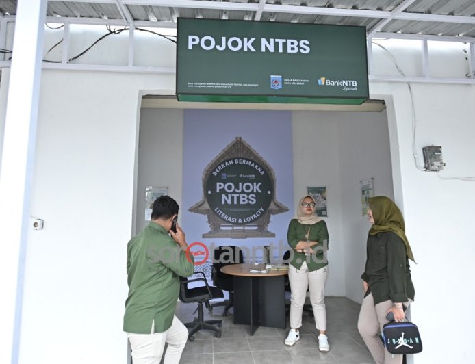 Bank NTB Syariah Perluas Digitalisasi Pasar, Pojok NTBS Resmi Beroperasi di Pagesangan