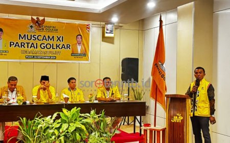 Rata Wijaya Terpilih Ketua PK Golkar Pujut, Unggul 14 Suara atas H. Saban Idris