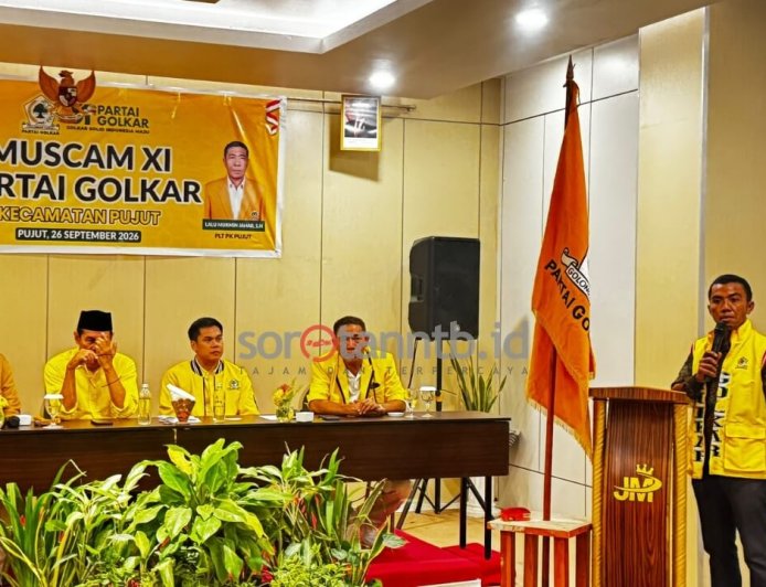 Rata Wijaya Terpilih Ketua PK Golkar Pujut, Unggul 14 Suara atas H. Saban Idris