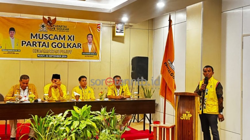 Rata Wijaya Terpilih Ketua PK Golkar Pujut, Unggul 14 Suara atas H. Saban Idris